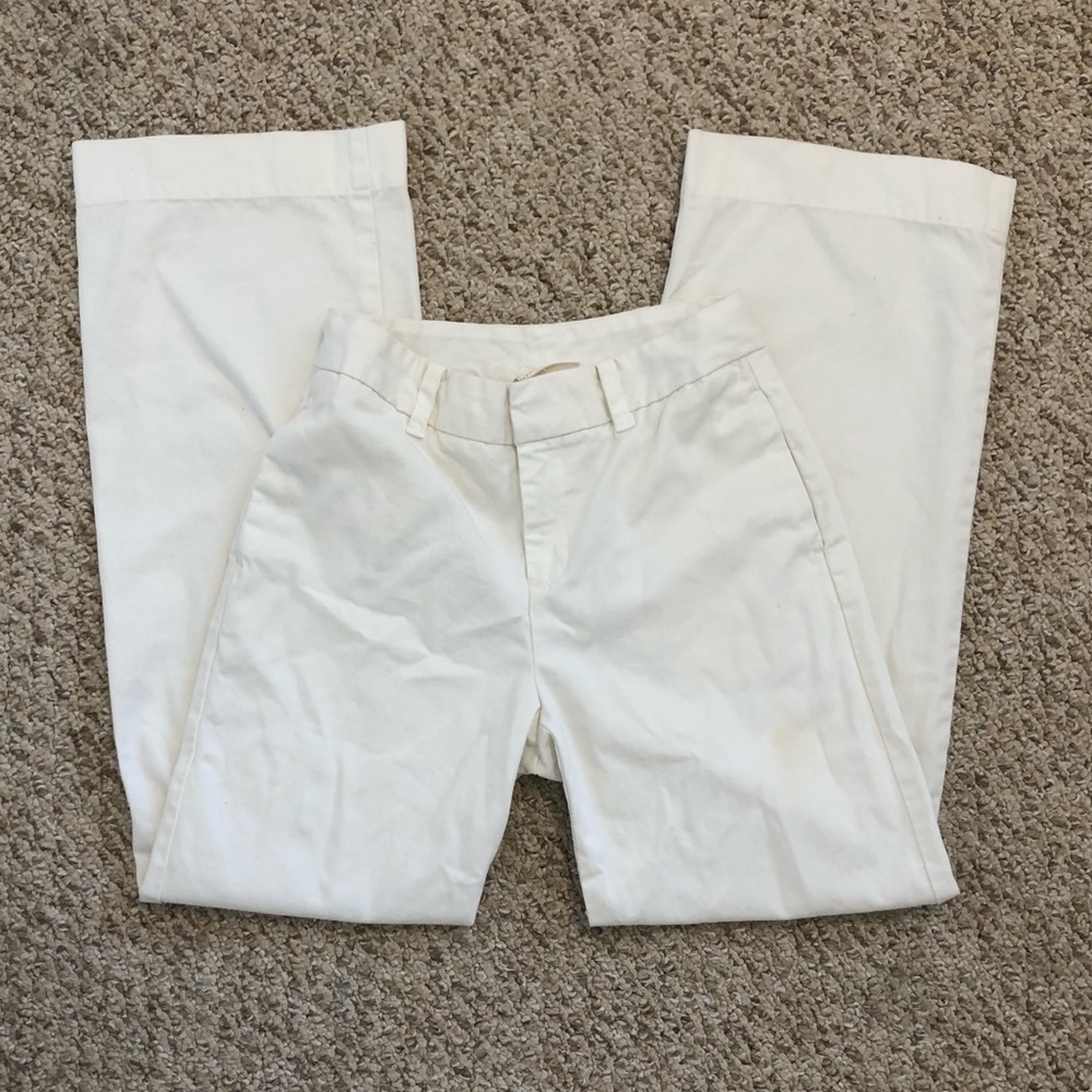 Gap Khakis White Wide-Leg High-Waisted Pants